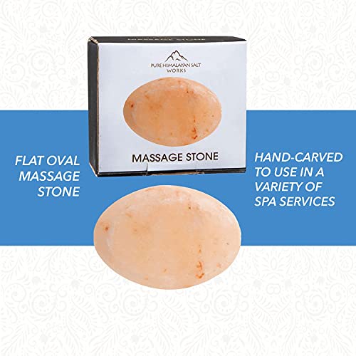 Pink Himalayan Salt Massage Stones Pack of 6 - Hand-Carved Spa Therapy Tools