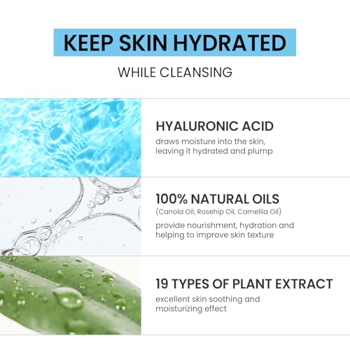 coxir ULTRA HYALURONIC CLEANSING OIL 5.07 fl.oz + GREENTEA PH CLEAR FOAM CLEANSER 5.07 fl.oz l Gentle Facial Cleanser, Blackheads, Deep Cleansing, Hyaluronic Acid, Korean skincare