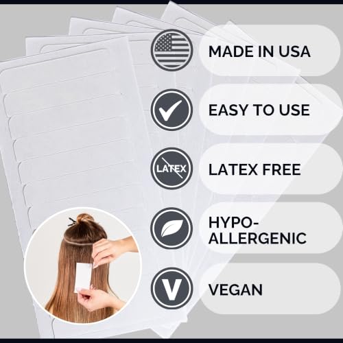 Single Sided Pro Hold Hair Extension Replacement Tape - 144 Tabs, 5-7 Weeks Wear