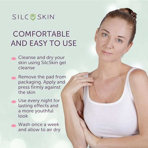 SilcSkin Decollette Pad for Chest Wrinkles - 1 Reusable Silicone Anti-Aging Pad