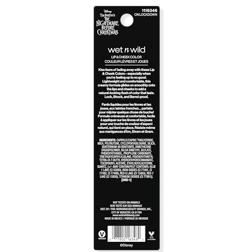wet n wild Nightmare Before Christmas Lip & Cheek Color-On Lockdown (Pack of 2)