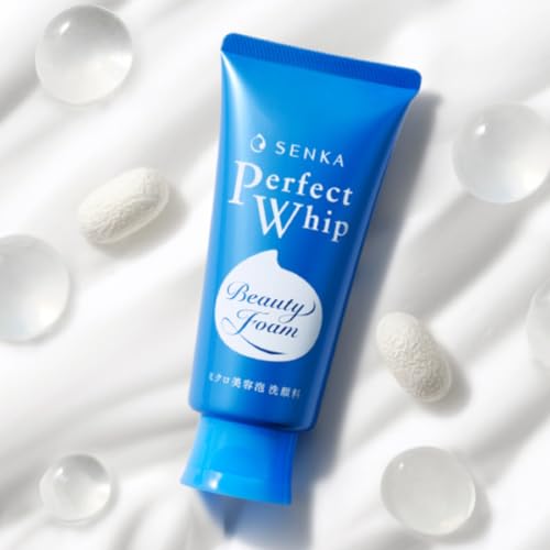 Senka Perfect Whip Beauty Foam Facial Cleanser 120g - Pack of 2 - Made in Japan - Free Hairband Included