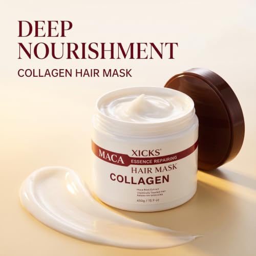 Collagen Hair Mask & Hair Oil Set for Damage Repair & Frizz Control