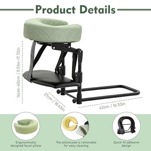 Adjustable Massage Headrest for Bed - Portable Face Down Pillow for Post-Surgery & Relaxation