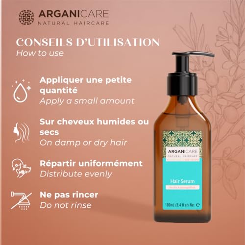 Arganicare Argan Oil Serum with Jojoba Oil for Hair Growth & Frizz Control