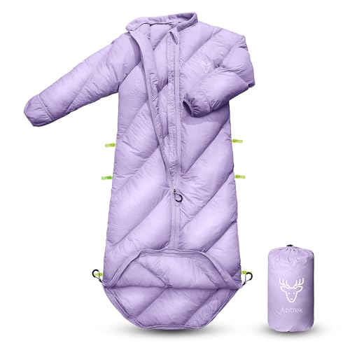 Lavender Purple Walkable Toddler Sleeping Bag for Kids 2T-4T - Puffy Camping Sack