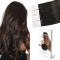 Dark Brown Tape-In Hair Extensions 18 Inches Human Hair 40g - #2 Variation