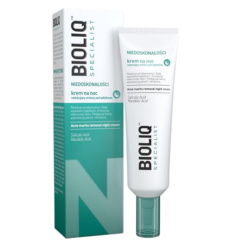Bioliq - Specialist Acne Marks Removal Night Cream - with Salicylic Acid, Mandelic Acid, and Tamanu Oil, Reduces Scars and Discoloration - 30 ml
