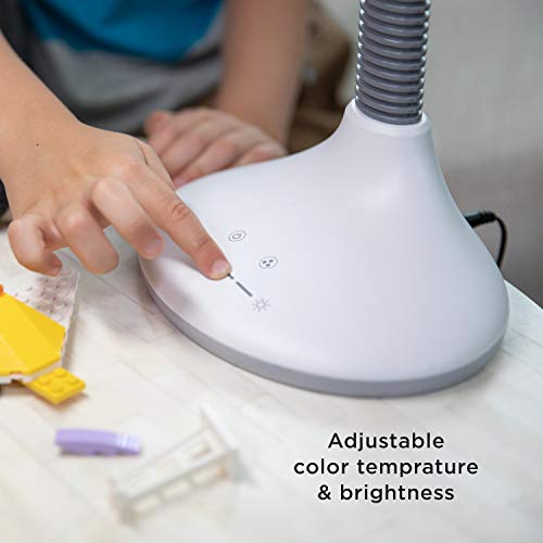 Full Spectrum LED Desk Lamp with Adjustable Brightness & USB Port