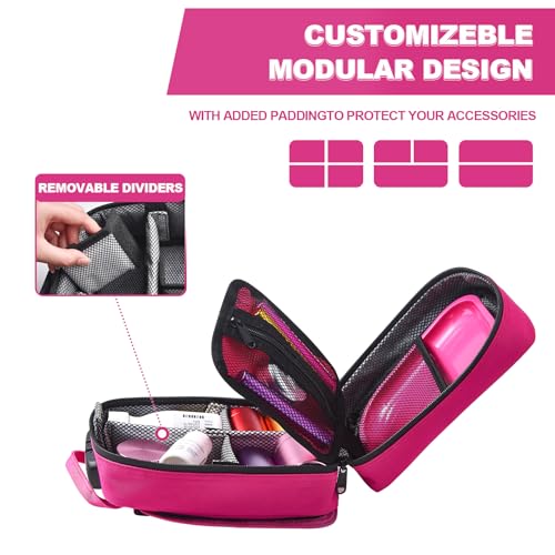 Small Storage Bag with Combination Lock, Travel Medicine Lock Box, Carbon Lined Tactical EDC Molle Bag Pouch, Money Cosmetic Organizer, Great Christmas Gifts for Women