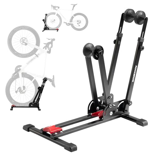 2-in-1 Foldable Bike Stand for 20-29 Inch Bikes - Vertical & Horizontal Storage
