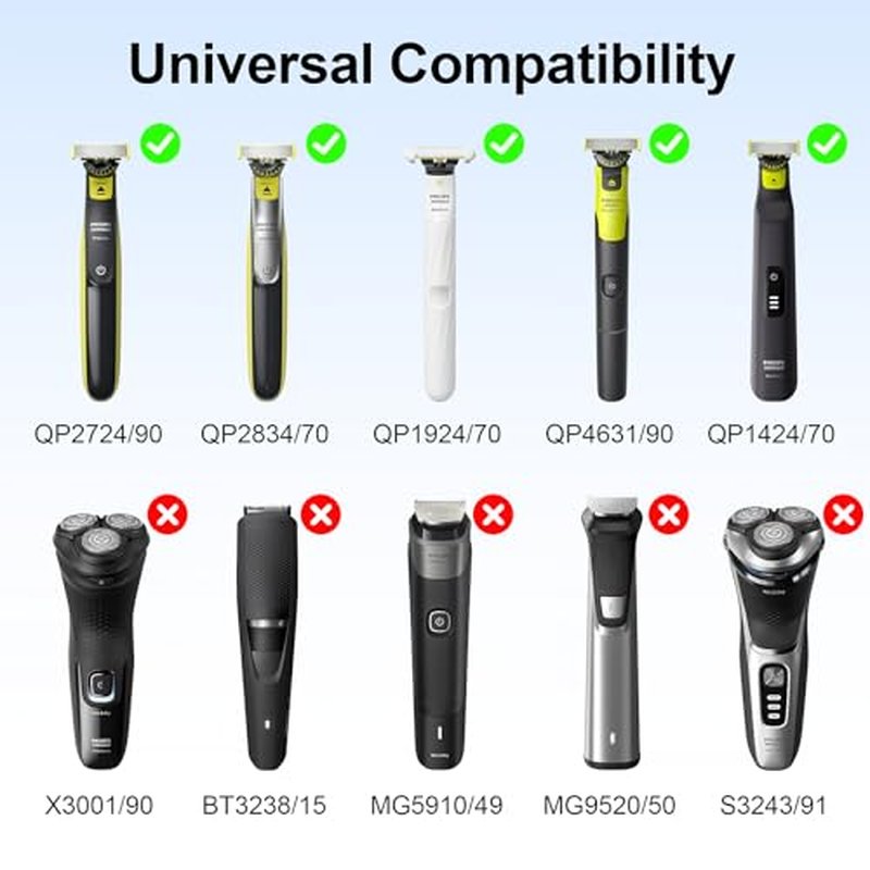 5V 2A Blade Charger Cord for Philips Norelco OneBlade QP2724 QP2834 & Multigroom MG5910 MG7900 MG9510 MG9520, S7887 S5880 Replacement Cord for Phillips 2000 3000 5000 7000 Trimmer Electric Shaver