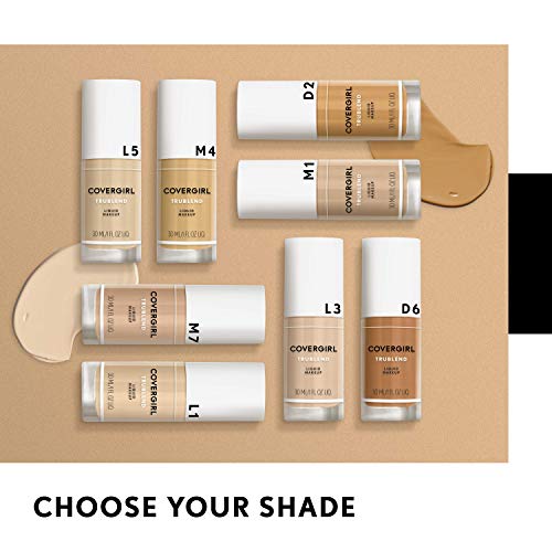 COVERGIRL truBlend Liquid Foundation Creamy Beige D1 - Pack of 2, 1 oz Each