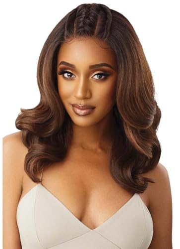 Outre JULIANNE Lace Front Wig 13x6 HD Transparent Frontal Jet Black Glamorous Wavy Hair
