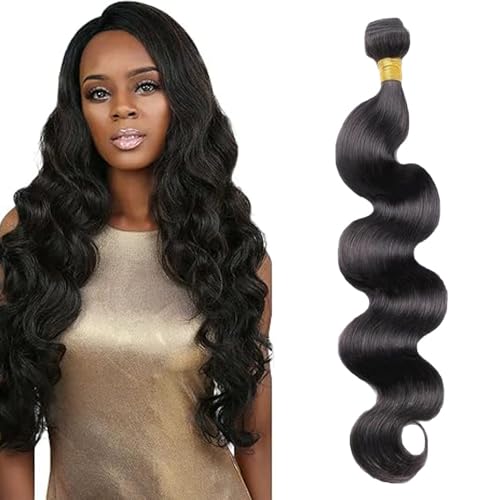 Brazilian Virgin Body Wave Human Hair Extensions 12 Inch 1 Bundle Natural Black