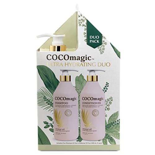 CocoMagic Coconut Oil Shampoo & Conditioner Duo - Hydrating Hair Care Set