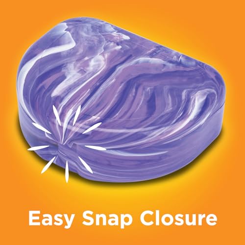 Practicon Marble Retainer Cases with Labels - Assorted Colors, 24 Pack