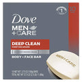Dove Men+Care Deep Clean Bar Soap 4 oz Pack of 10 - Moisturizing & Antibacterial