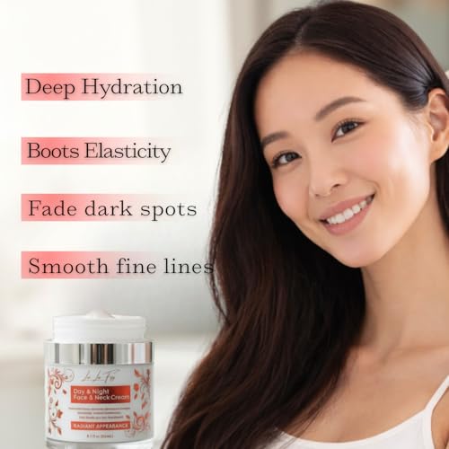 Retinol, 5 Peptides & Collagen Face Cream ? Korean-Inspired Skincare Anti-Aging Day & Night Moisturizer with Hyaluronic Acid, Ceramides & Niacinamide Face, Neck & D?collet? 1.7 fl oz