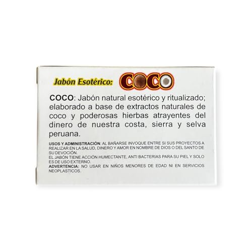 Coconut Bar Soap, Jab?n de coco natural, soap To attract Business, Abundance and Love, nourishing formula
