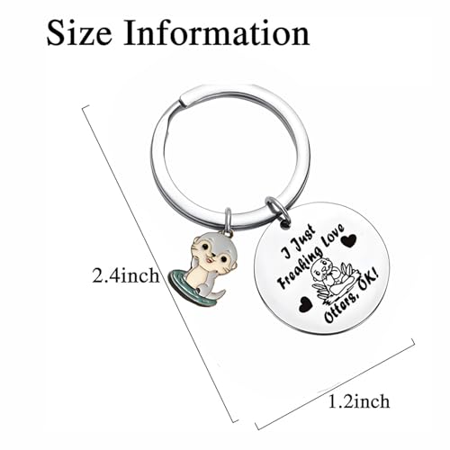 Otter Gifts for Women ? Otter Lover Gift Set with Large Otter Tote Bag, Makeup Bag, 50 Waterproof Otter Stickers & Cute Otter Keychain ? Birthday, Christmas, Friendship Gifts for Otter Lovers