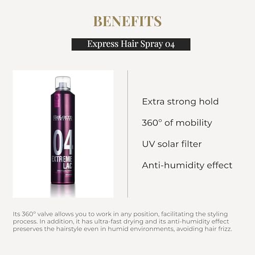 Professional Extra Strong Hair Spray with UV Sun Filter - Long-Lasting Hold & Anti-Humidity