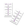 Brow Lamination Aftercare Card | 50 Pack | 2x3.5¡± inches Business Card Size | Starter Lift Kit At Home DIY Brow Lift and Tint | Snatched Brows White with Purple Design