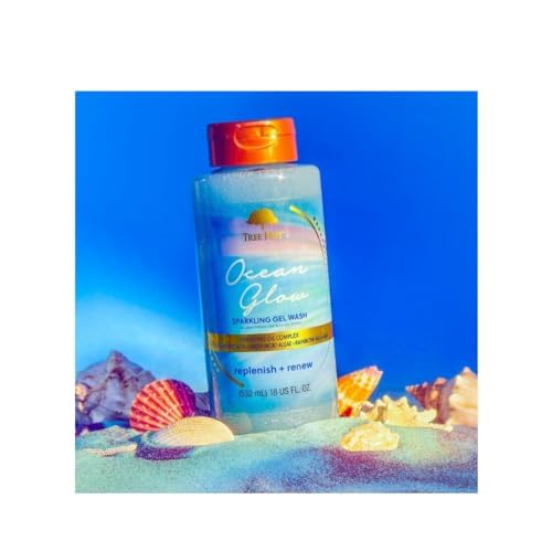 Tree Hut Ocean Glow Hydrating Foaming Gel Body Wash, 18 fl oz Ocean Glow Hydrating Fragrance Mist, 5.2 fl oz