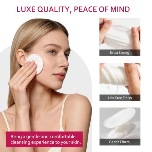 Astraescly 2000-Count Bulk Cotton Rounds Pack of 20 - Soft Makeup Remover Pads