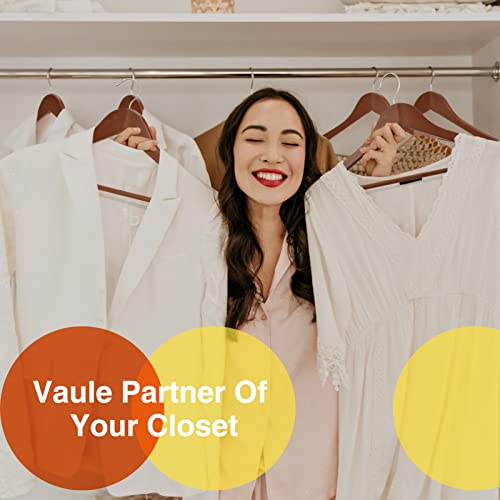 Walnut Wooden Hangers - 60 Pack Heavy Duty Closet Clothes Hangers with Notches - Variation of THIS listing