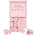 Happy Lolli Power Shower Gift Set ? College Essential Bath Accessories for Women and Teen Girls ? Includes Body Towel, Hair Towel, Wrist Bands, Headband, Face Sponge and More (Fresh in Pink)