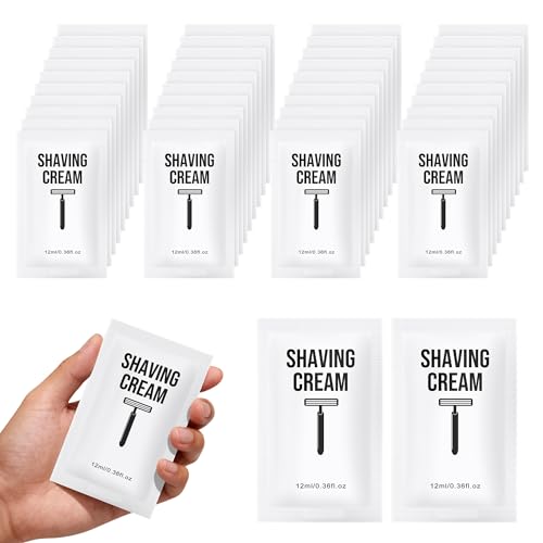 200-Pack Disposable Shaving Cream Pouches 12ml Travel Size Individually Sealed