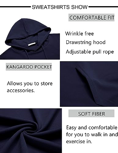 Men's 2 Piece Sweatsuit Tracksuit Navy Blue Large Casual Athletic Jogging Set