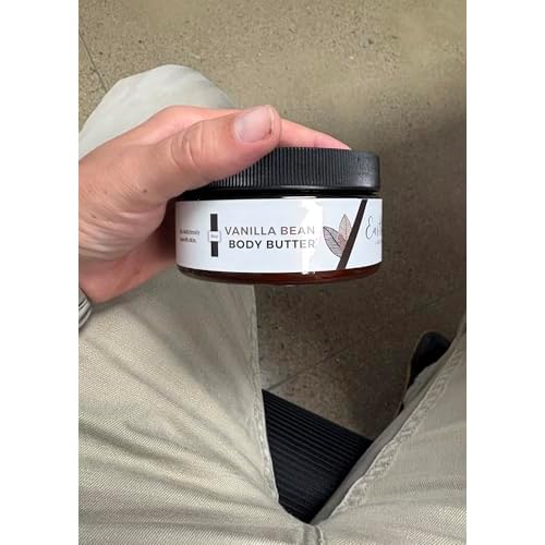 Earthley Wellness, Whipped Body Butter, Vanilla, Ultra-Hydrating & Nourishing, Softens & Soothes Dry Skin, Made with Real Vanilla Beans, Rich in Mango Butter & Apricot Oil (8oz)