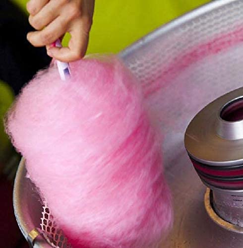 Eco Craft Stix Floss Sugar 2 Pack with 12 Cotton Candy Spoons - Blue Raspberry & Pink Vanilla