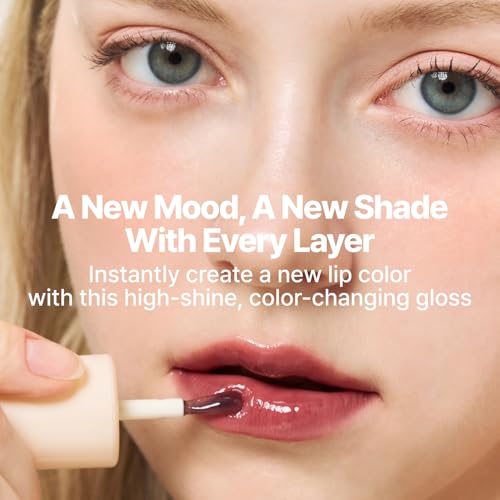 fwee 3D Changing Gloss | 01 Scene Black | Lip Gloss for changing color, Layering Gloss, Long-lasting & Plumping, Glossy | 5.6g