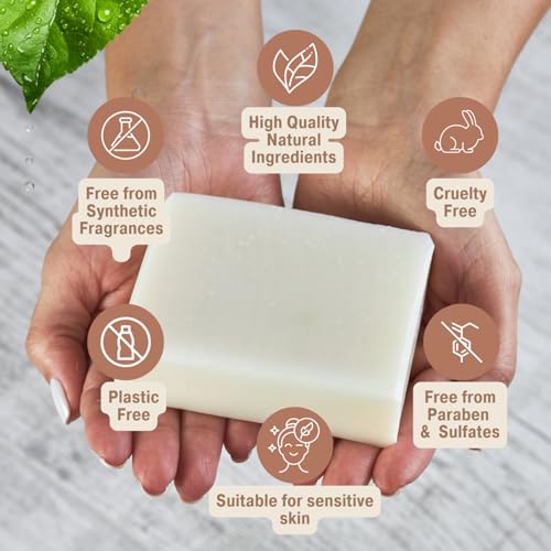 All Natural Rosemary Soap Bar (Pack of 2) ? Natural Soap for Women and Men for Body, Face, and Hands | Handmade Bath Soaps | Coconut & Almond Oils with Shea Butter