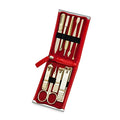 Travel Manicure & Pedicure Grooming Kit - 9-Piece Nail Clipper Set with Case