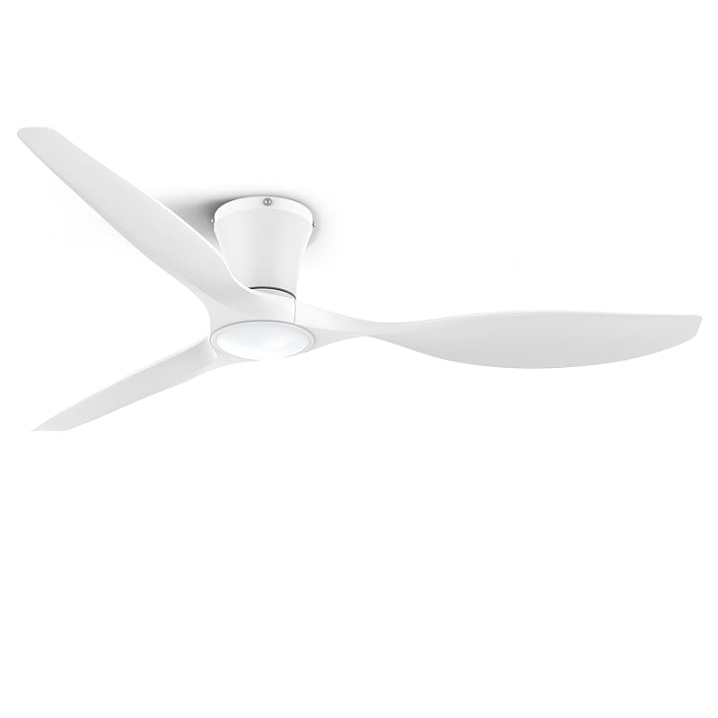 ocioc 52 Inch White Ceiling Fans with Lights and Remote - Variation: White+52 inch