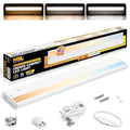 NSL 24 Inch White LED Under Cabinet Lighting Hardwired - Adjustable Brightness & Color Temp