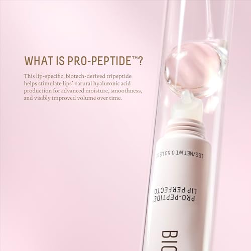 Biossance Pro-Peptide Lip Perfector Clear Vegan Lip Balm - Hydrating & Plumping