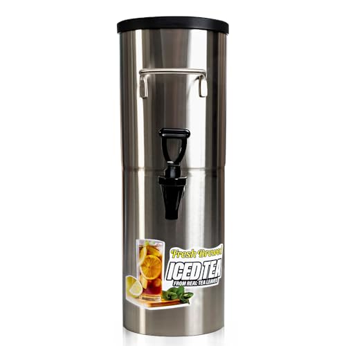 4 Gallon Commercial Iced Tea Dispenser - Stainless Steel Beverage Server