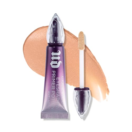 Urban Decay Anti-Aging Eyeshadow Primer Potion - Nude Eye Primer for Crease-Resistant & Long-Lasting Eye Makeup, Improves Look of Fine Lines & Texture, Smooths & Preps Eyelid Base, Vegan, Paraben-free