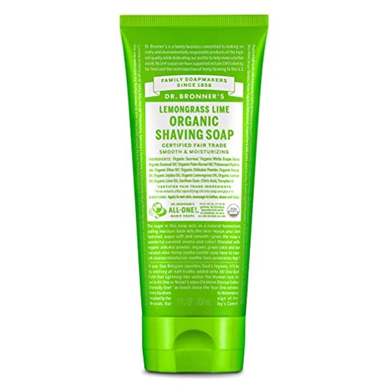 Dr Bronners, Shave Gel Lemongrasss Lime Organic, 7 Fl Oz