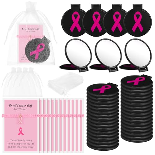 Geetery 72 Pcs Women Breast Cancer Awareness Gift Set Black Pink