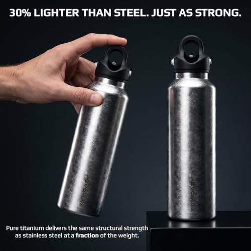 Titanium Insulated Water Bottle 20oz Oxidized - Leakproof, Cold & Hot