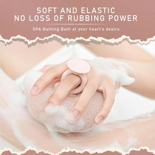 Super Soft Sunflower Suction Cup Bath Ball, 3D Exfoliating Body Bath Sponge for Adults and Children, Women and Men, Skin Friendly Sponge Mesh Pouf Shower Cleaning Brush (Colorful)
