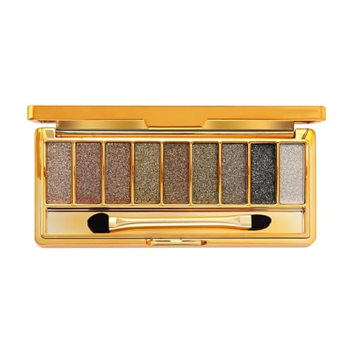 Green Eyeshadow Palette 9 Colos, Highly Pigmented Matte Shimmer Glitter Lime Forest Green Eye Shadow Palette for Hazel Eyes, Long Lasting Dark Emerald Wicked Makeup for Daily,Festival, Blendable,Vegan