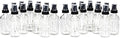 12 Pack 1 oz Glass Bottles with Black Fine Mist Sprayers - Clear Perfume & Essential Oil Containers