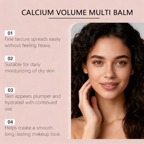 Calcium Volume Multi Balm, Collagen Infused Anti-Wrinkle & Firming Balm, Intense Hydrating Lifting Cream for Lip, Eye, Face, Neck, Suitable for All Skin Types, 3pcs
